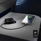 SBS HD 10W 5000mAh USB-C išorinė baterija su LCD ekranu - juoda