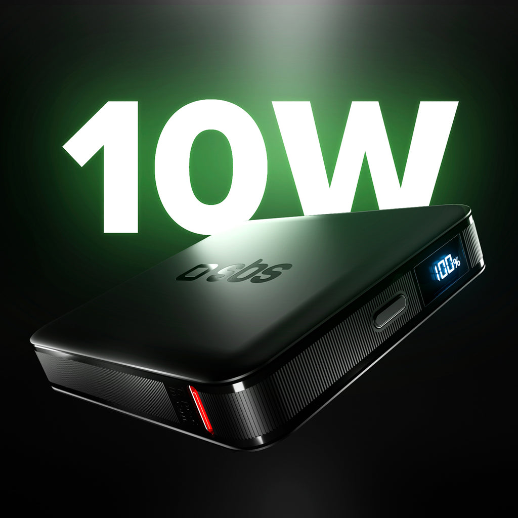 SBS HD 10W 5000mAh USB-C išorinė baterija su LCD ekranu - juoda