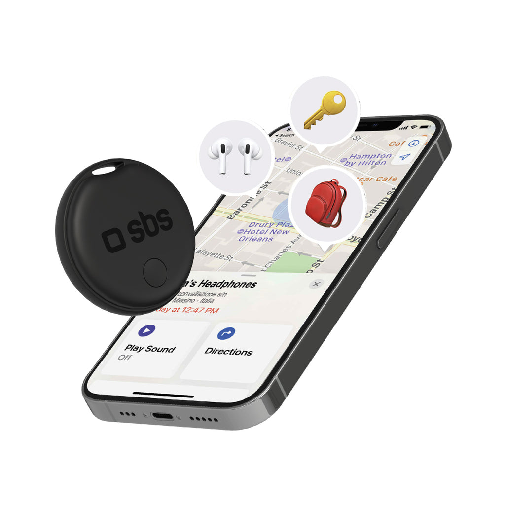 SBS Track My Circle Lokatorius Suderinamas su Apple Find My - Juodas -- Other phone accessories
