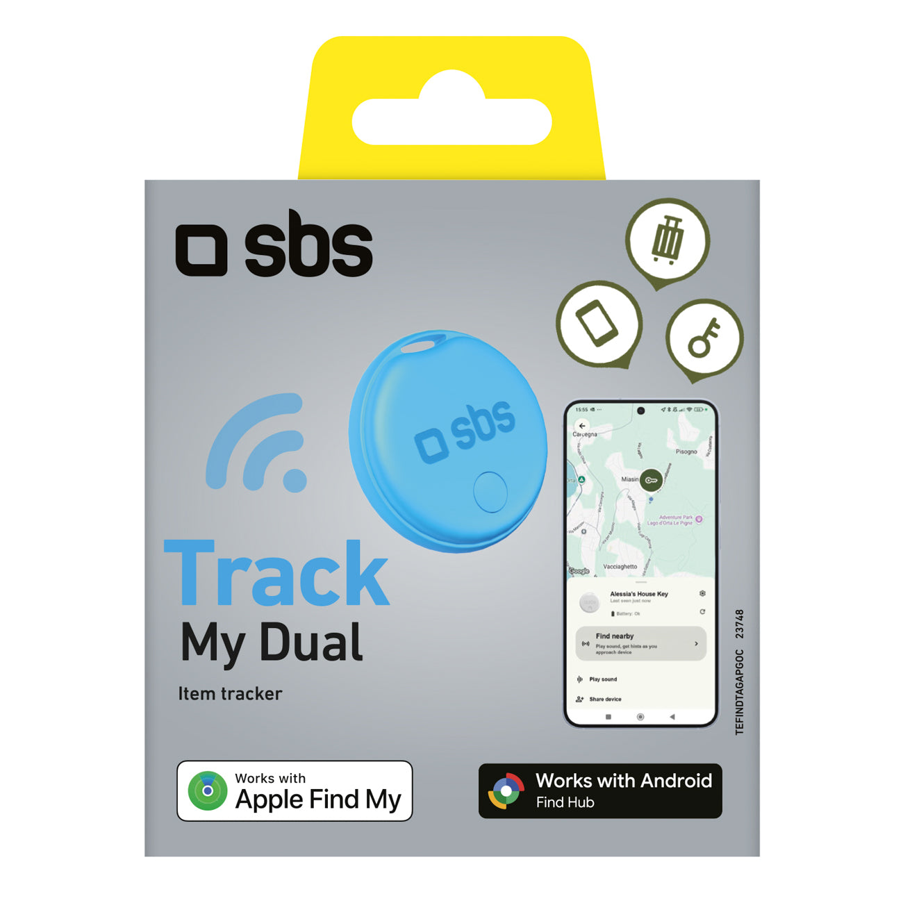 SBS universalus lokatorius Track My Dual - mėlynas