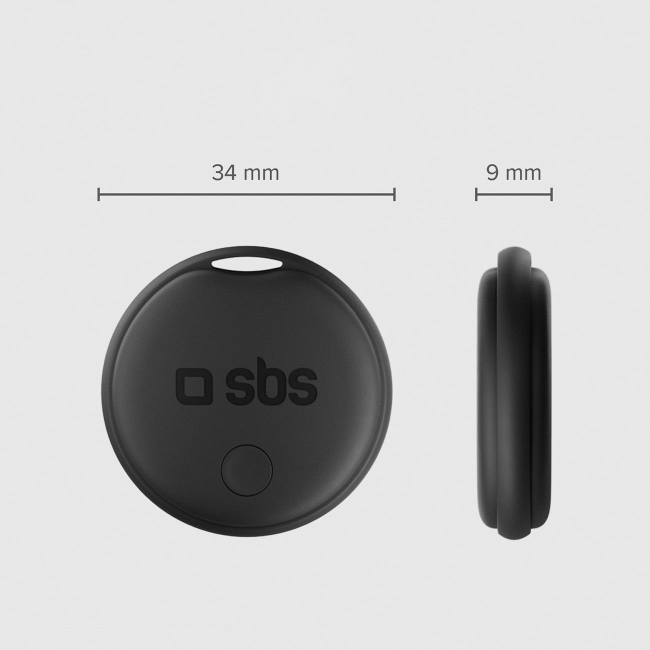 SBS universalus lokatorius Track My Dual rinkinys 4 vnt. - juodas