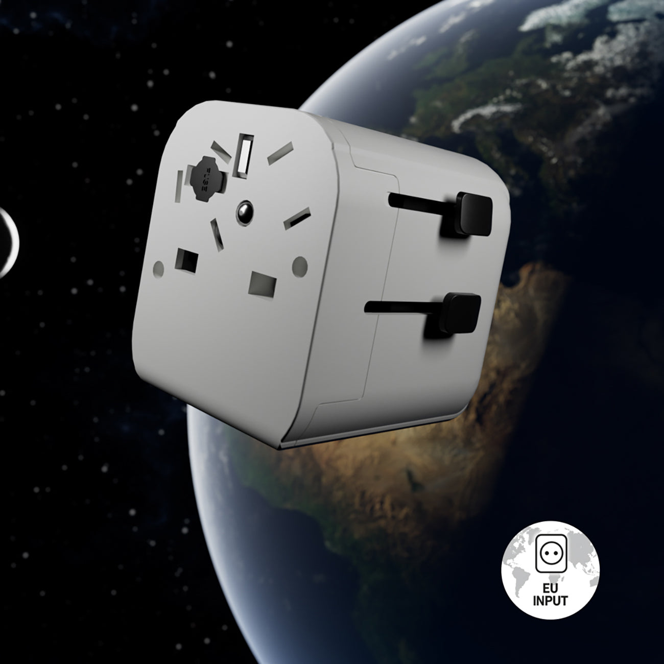 SBS Universalus kelioninis adapteris EU 2xUSB-A - baltas