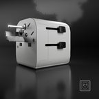 SBS Universalus kelioninis adapteris EU 2xUSB-A - baltas