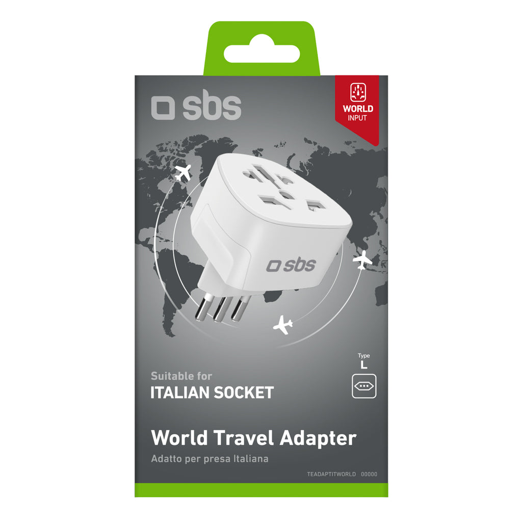 SBS IT kelioninis adapteris universalus - baltas