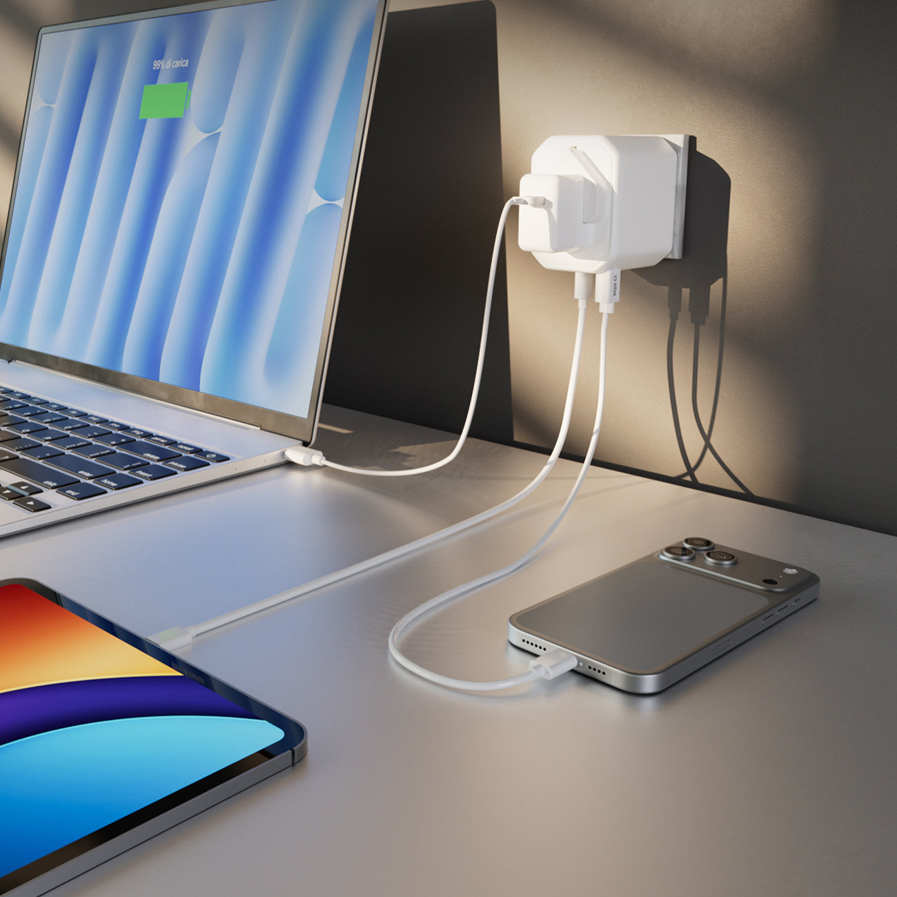 SBS Kelioninis adapteris TEADAPTUSBTCUNI USB-C USB-A universalus - baltas