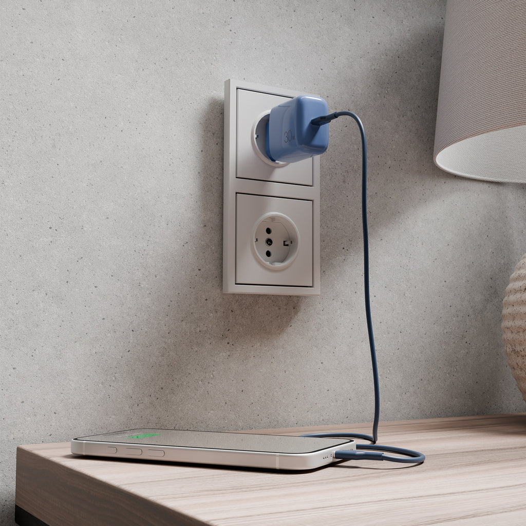 Puro Pro Lite 30W USB-C sieninis įkroviklis - mėlynas