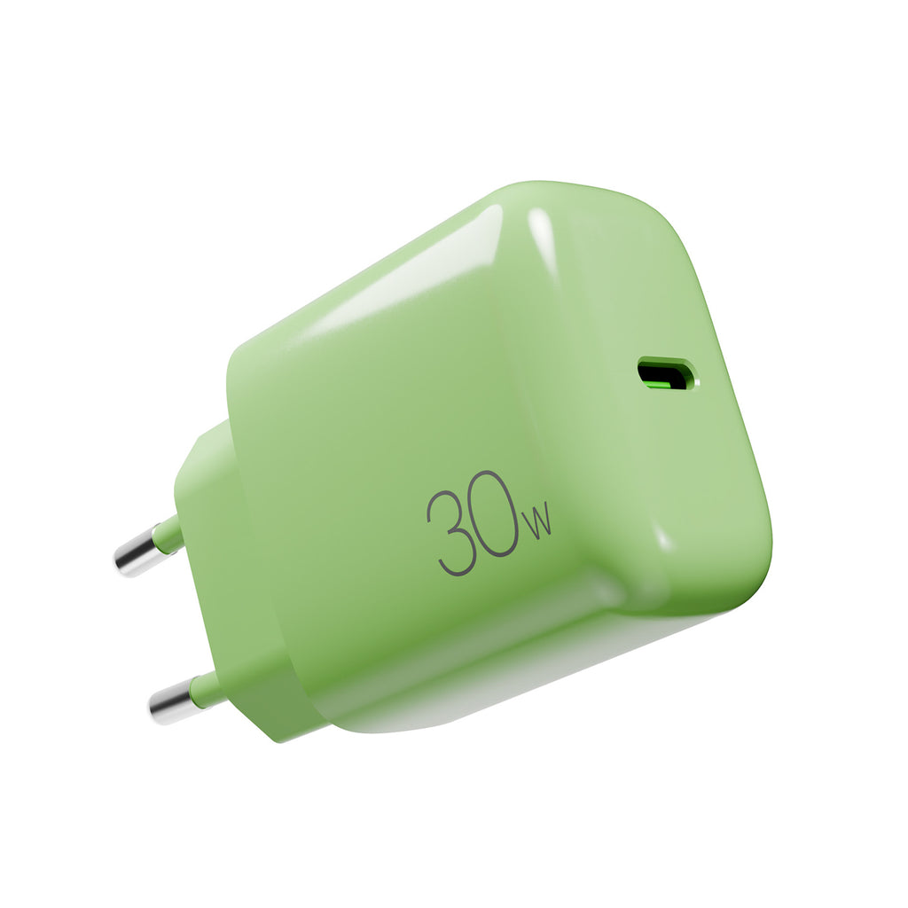Puro Pro Lite 30W USB-C sieninis įkroviklis - žalias