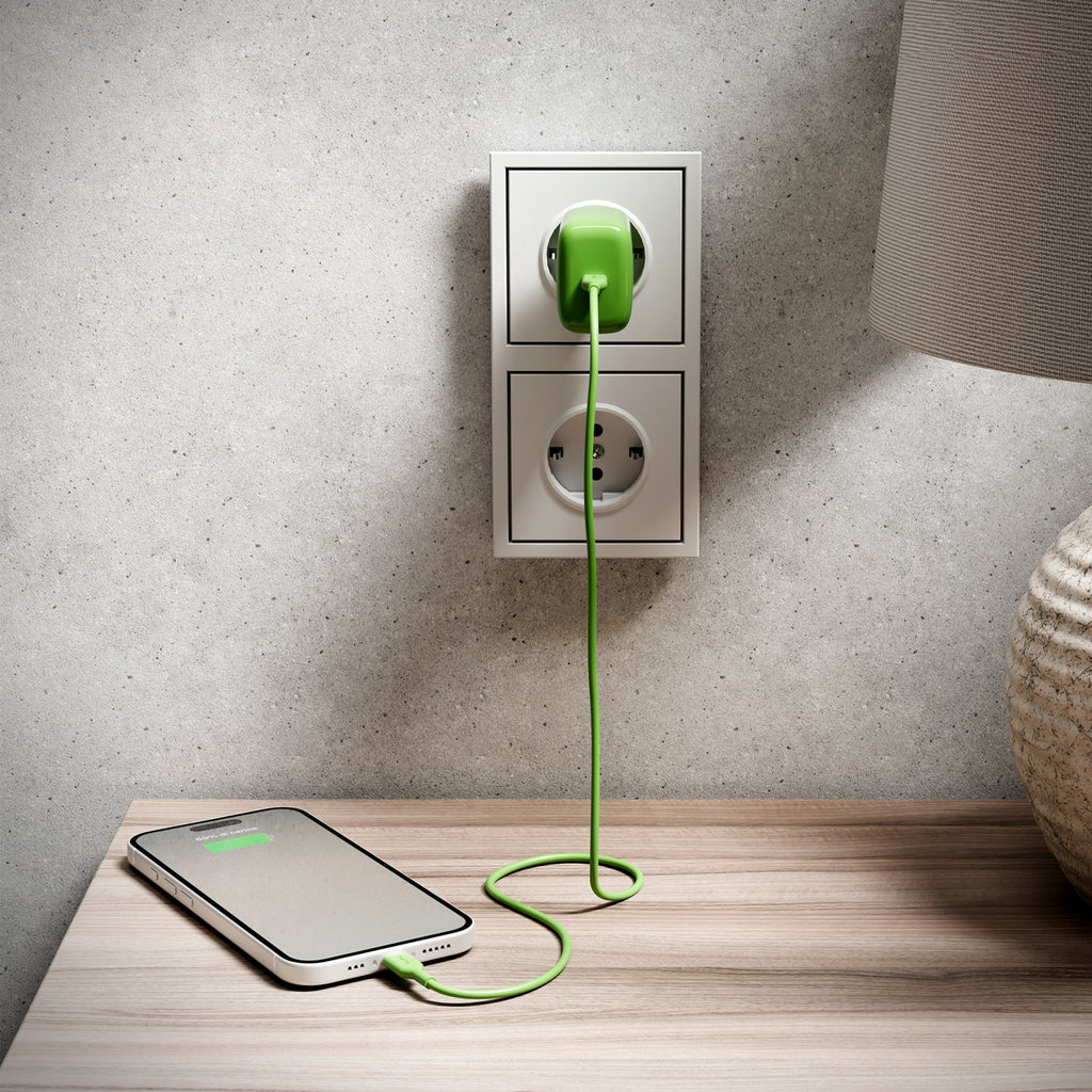 Puro Pro Lite 30W USB-C sieninis įkroviklis - žalias