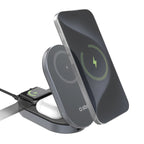 SBS sulankstoma belaidė įkrovimo stotelė 3-in-1 QI2 MFI - Made for iPhone - juodas