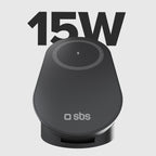 SBS sulankstoma belaidė įkrovimo stotelė 3-in-1 QI2 MFI - Made for iPhone - juodas