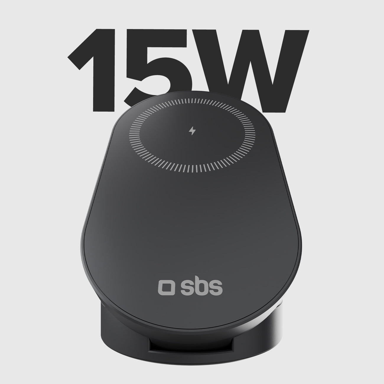 SBS sulankstoma belaidė įkrovimo stotelė 3-in-1 QI2 MFI - Made for iPhone - juodas