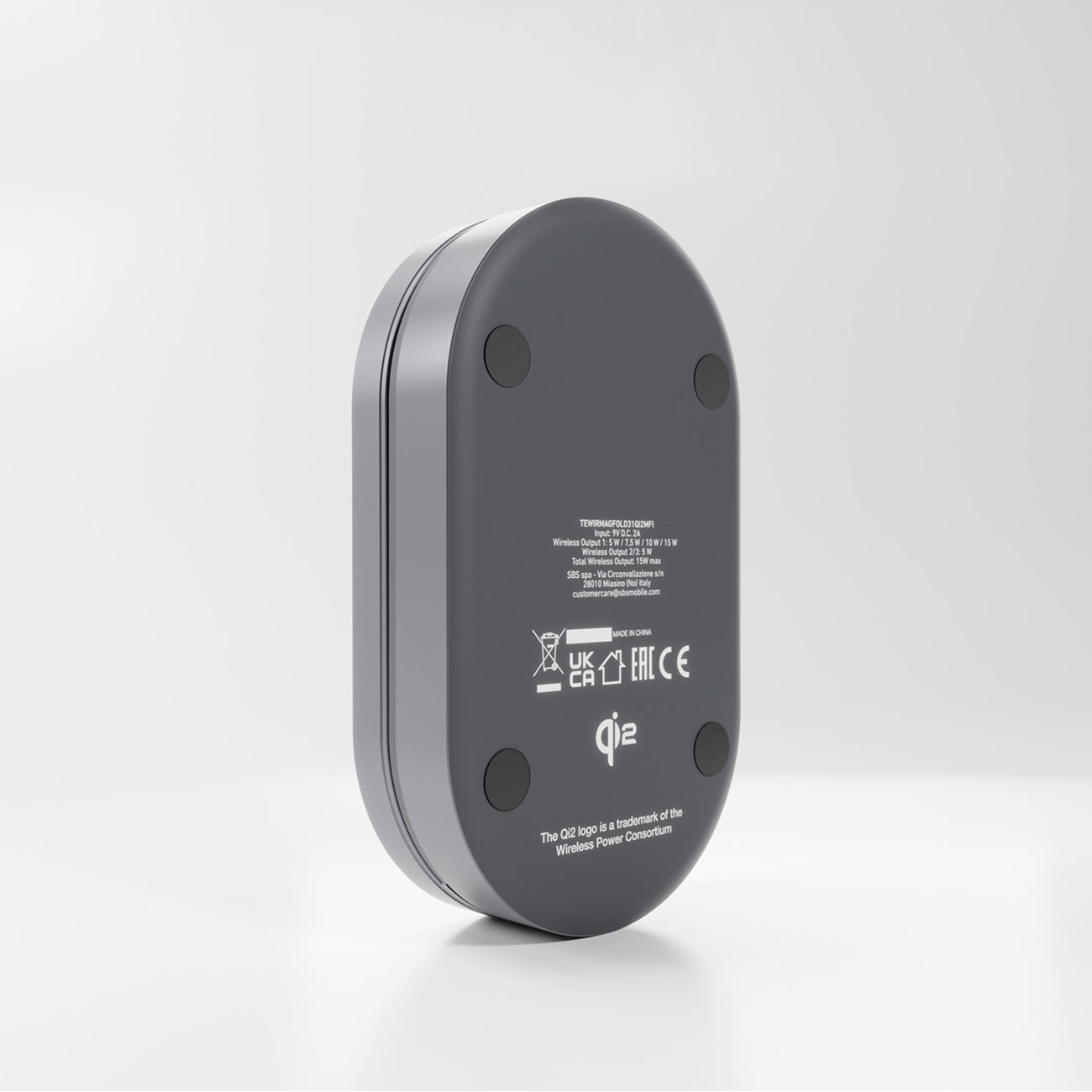 SBS sulankstoma belaidė įkrovimo stotelė 3-in-1 QI2 MFI - Made for iPhone - juodas