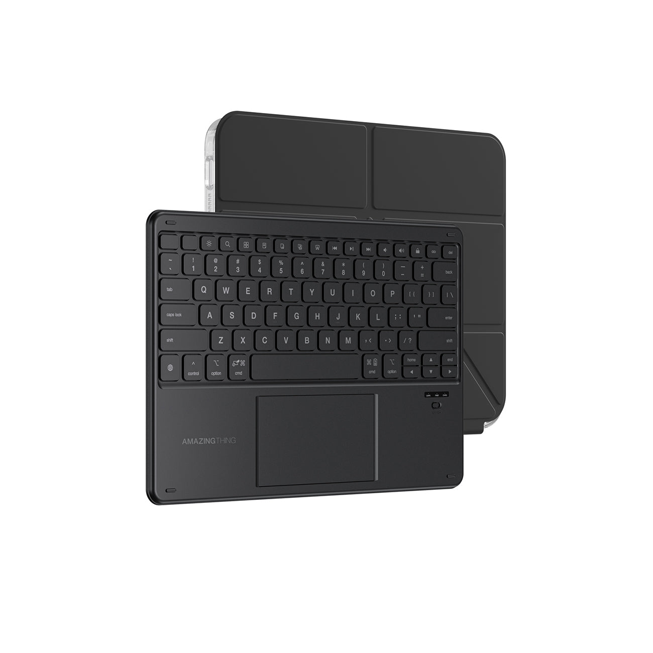 AmazingThing Minimal Case Keylite Combo klaviatūros dėklas, skirtas iPad 11" 2025 - juodas