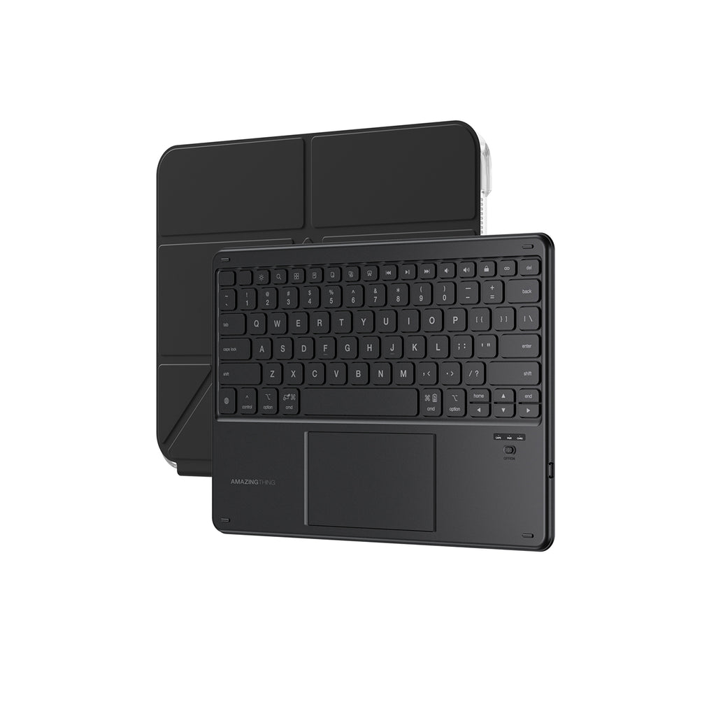 AmazingThing Minimal Case Keylite Combo klaviatūros dėklas, skirtas iPad 11" 2025 - juodas