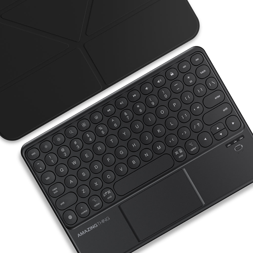 AmazingThing Minimal Case Keylite Combo klaviatūros dėklas, skirtas iPad 11" 2025 - juodas