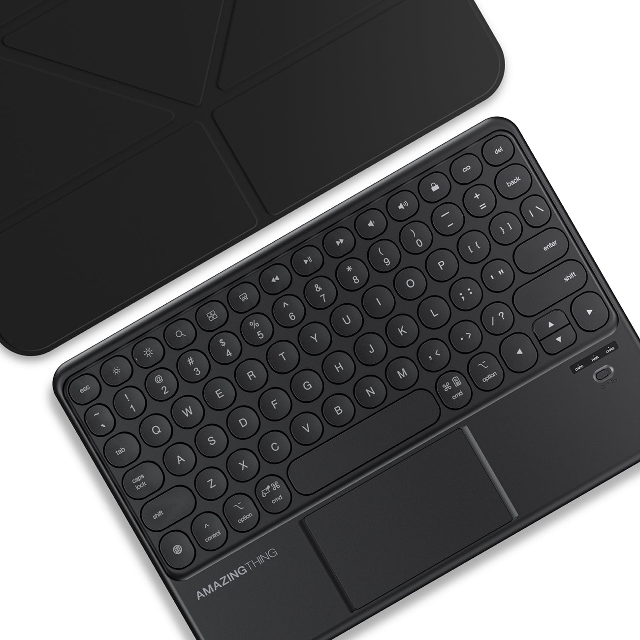 AmazingThing Minimal Case Keylite Combo klaviatūros dėklas, skirtas iPad 11" 2025 - juodas