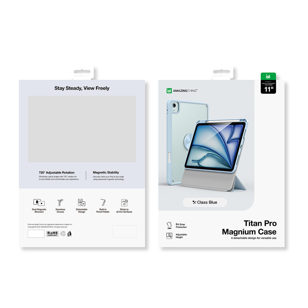 „AmazingThing Titan Pro Mag“ dėklas, skirtas iPad Air 11" M3/M4 (2025/2026) – mėlynas