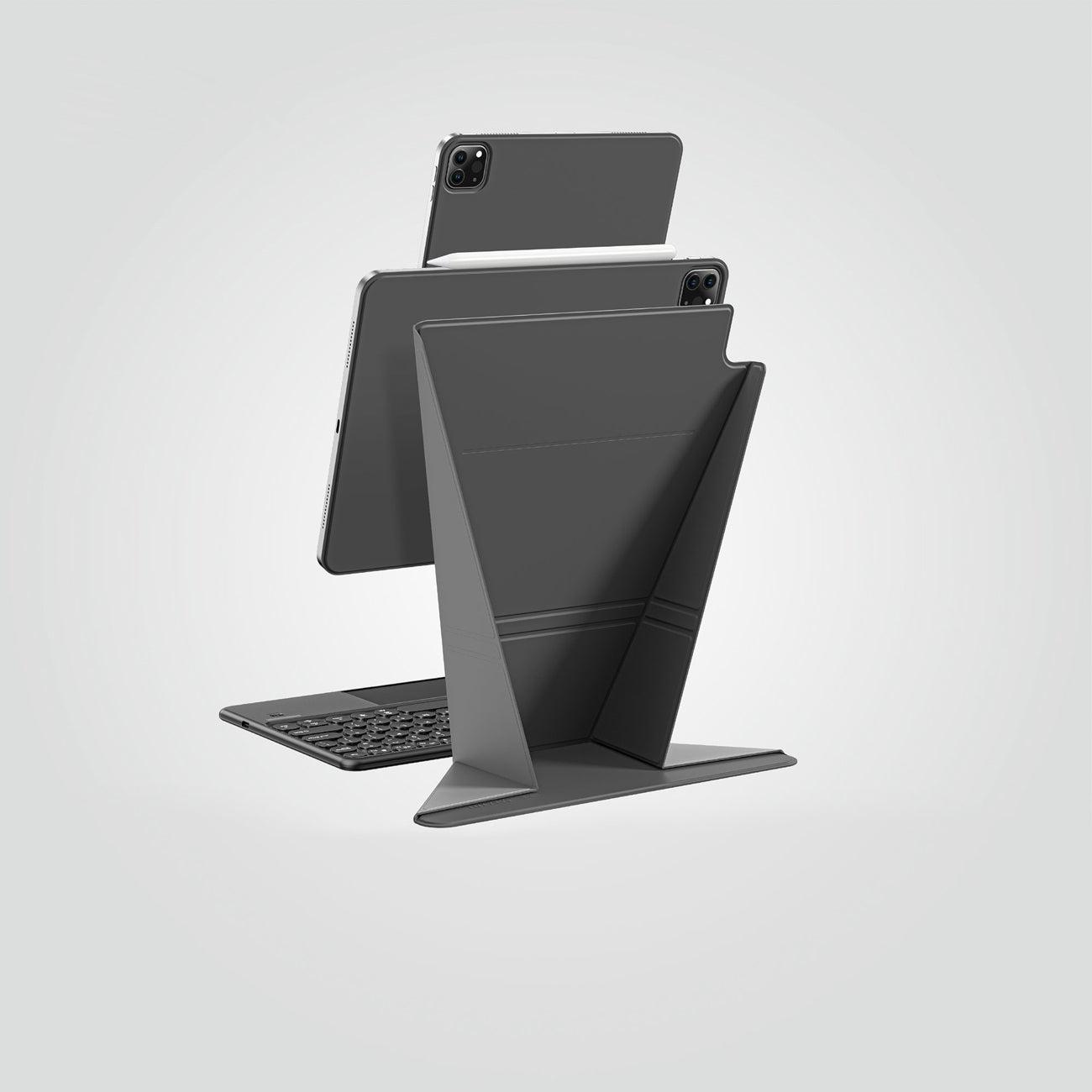 „AmazingThing Matte Pro Mag Folio“ dėklas su stovu, skirtas iPad Air 11" M3/M4 (2025/2026) – juodas