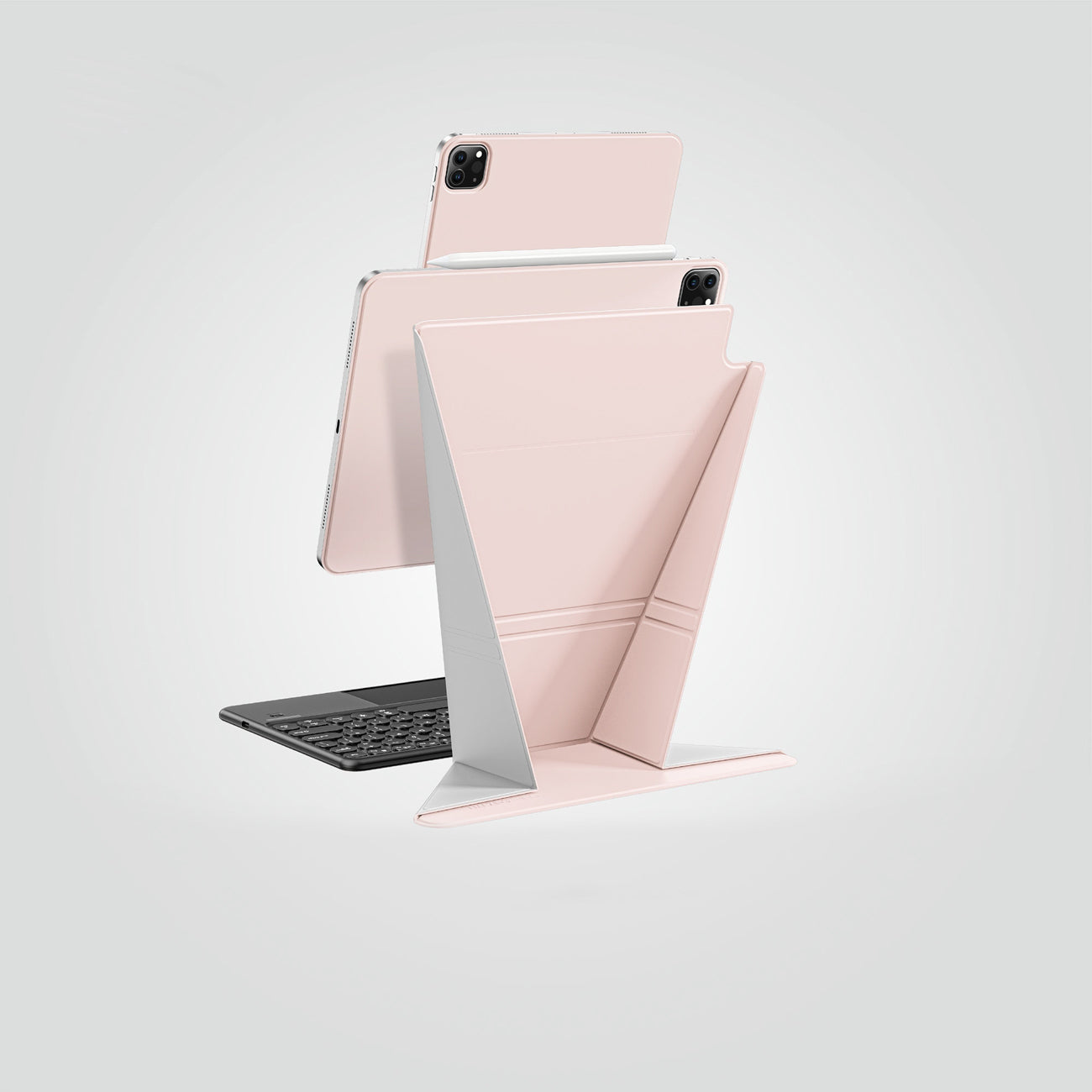 „AmazingThing Matte Pro Mag Folio“ dėklas su stovu iPad Air 11" M3/M4 (2025/2026) – rožinis