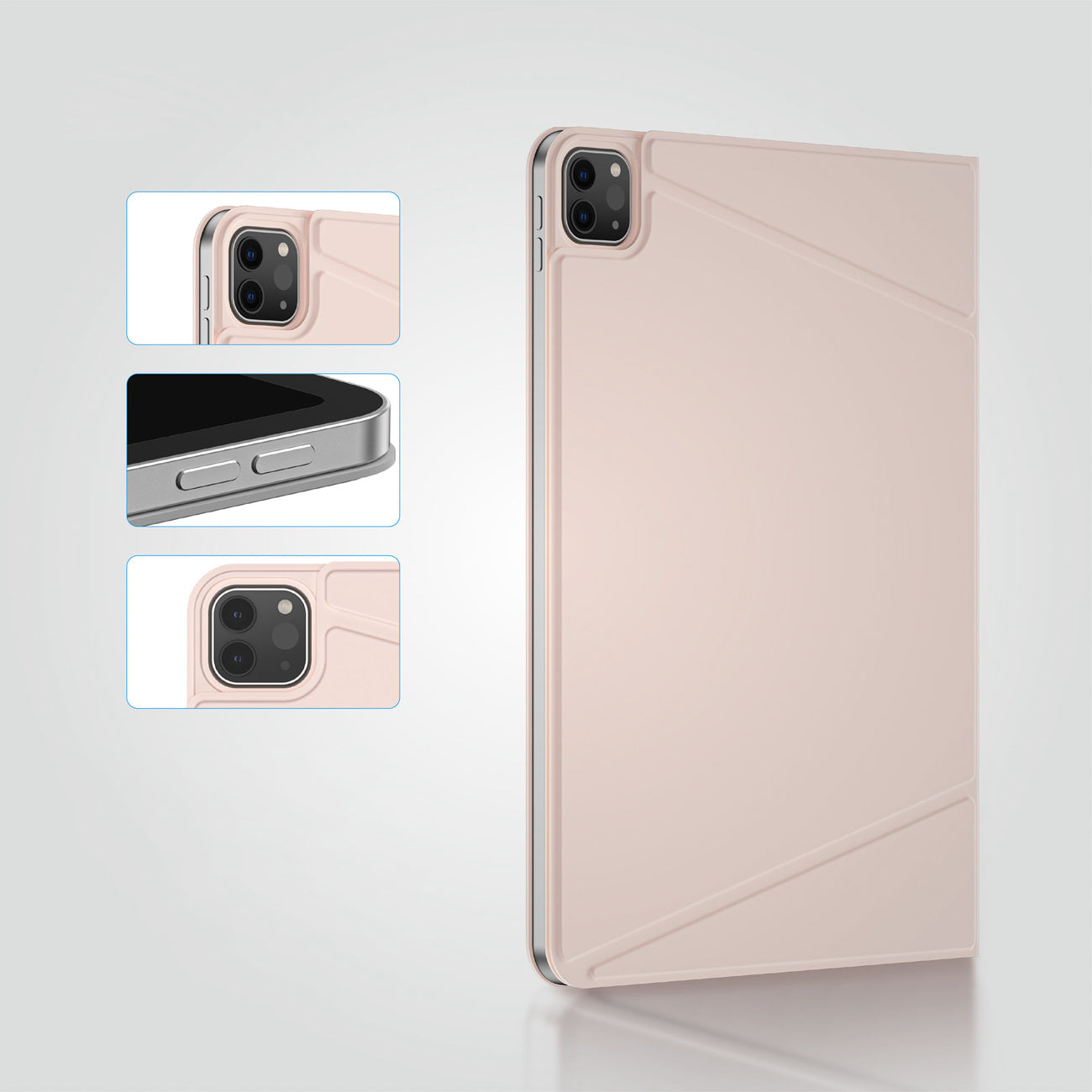 „AmazingThing Matte Pro Mag Folio“ dėklas su stovu iPad Air 11" M3/M4 (2025/2026) – rožinis
