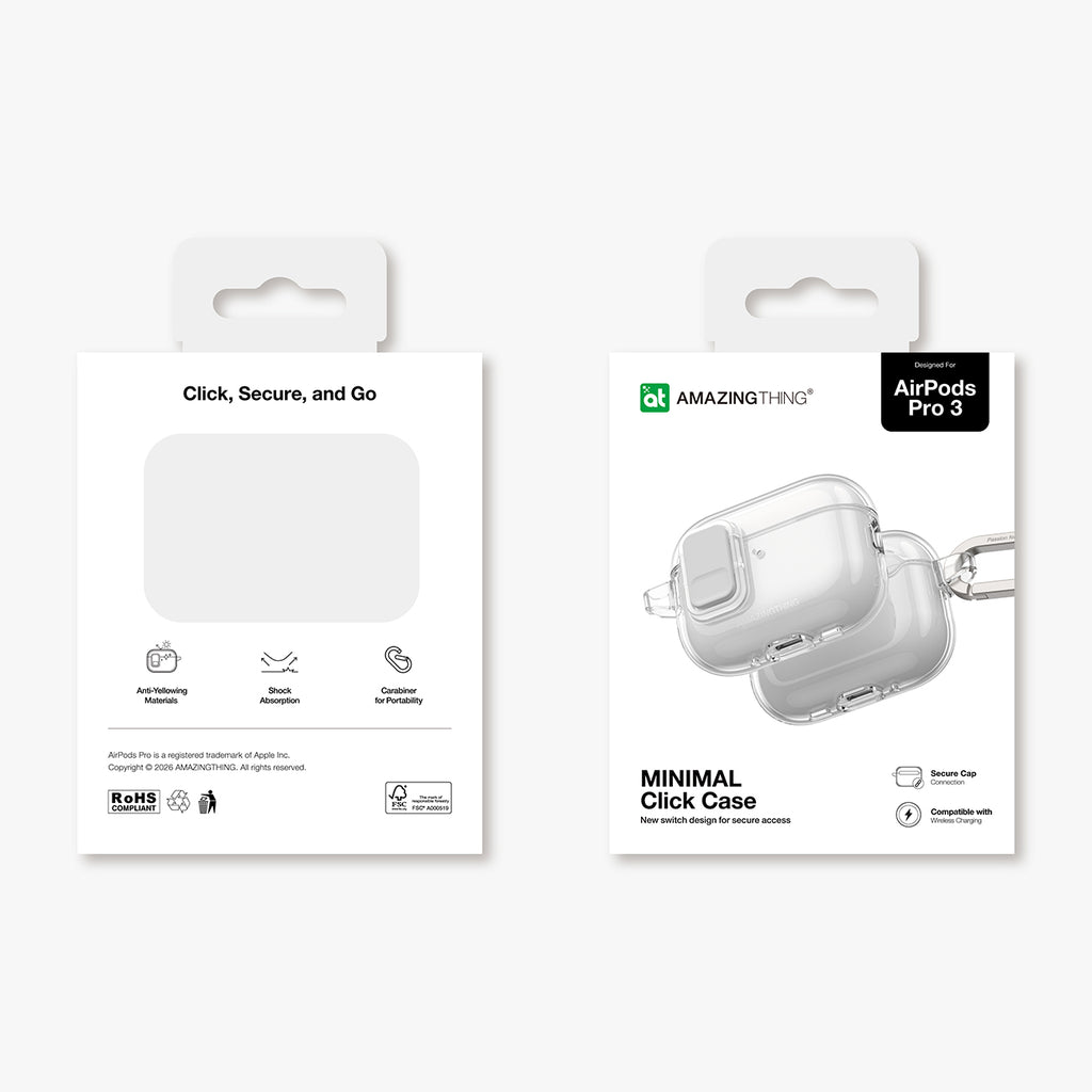 Nuostabus dalykas AirPods Pro 3 Minimal Case Clear