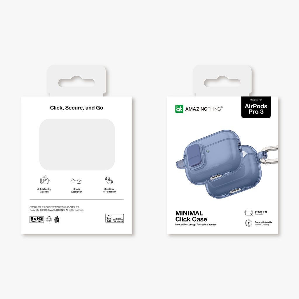 „AmazingThing“ minimalus dėklas, skirtas AirPods Pro 3 - Blue