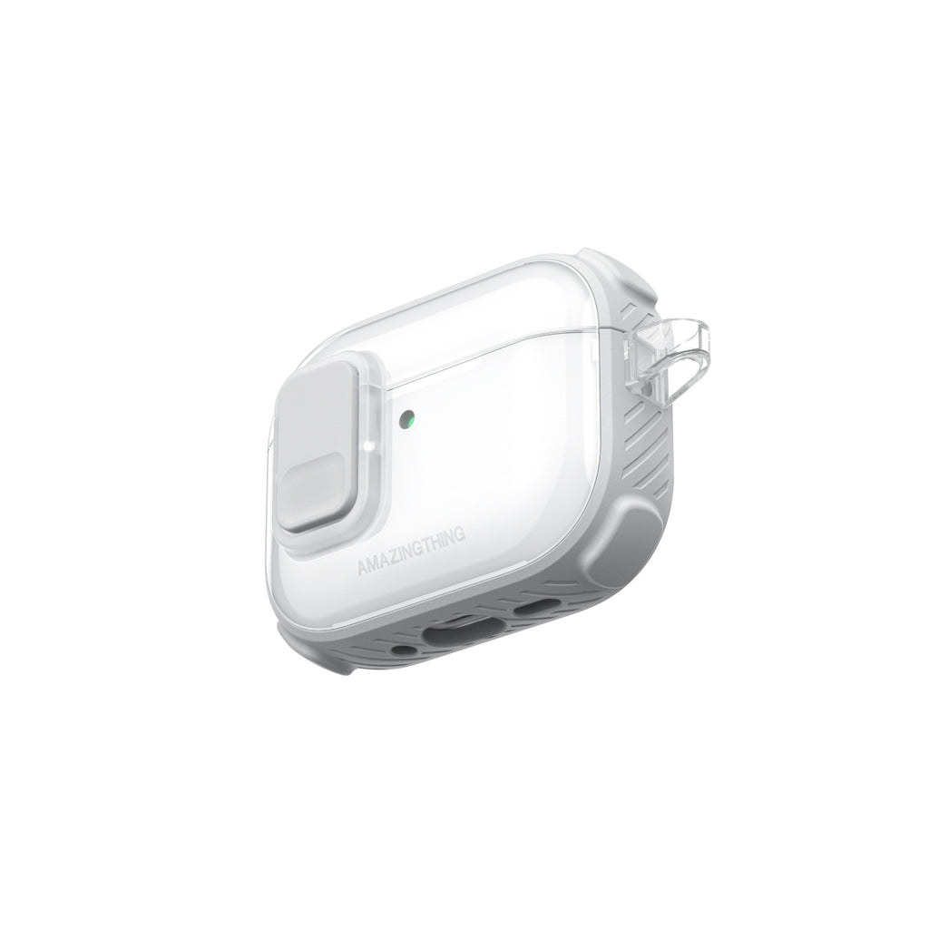 Skaidrus „AmazingThing Titan Pro Mag Case“, skirtas AirPods Pro 3 - White