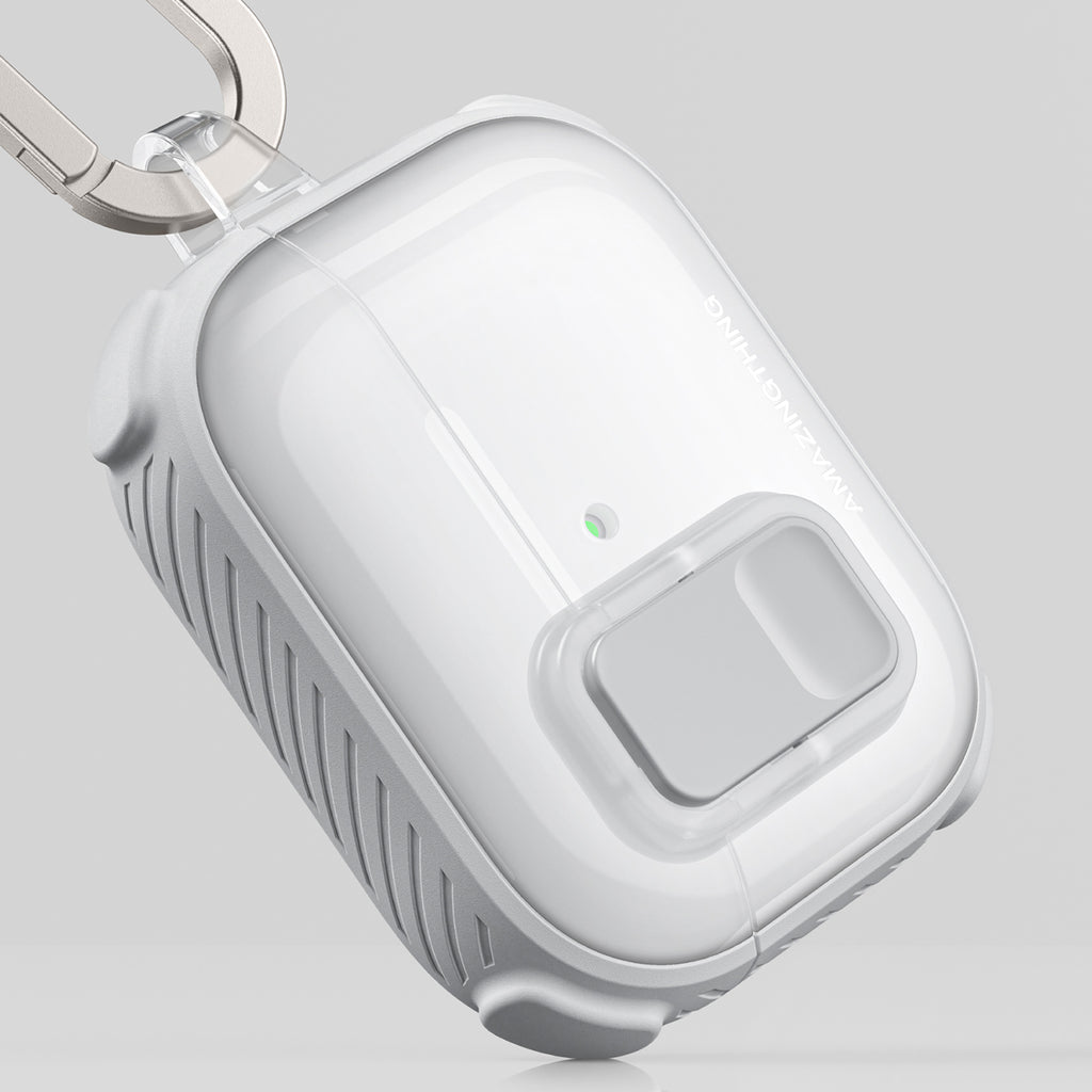 Skaidrus „AmazingThing Titan Pro Mag Case“, skirtas AirPods Pro 3 - White