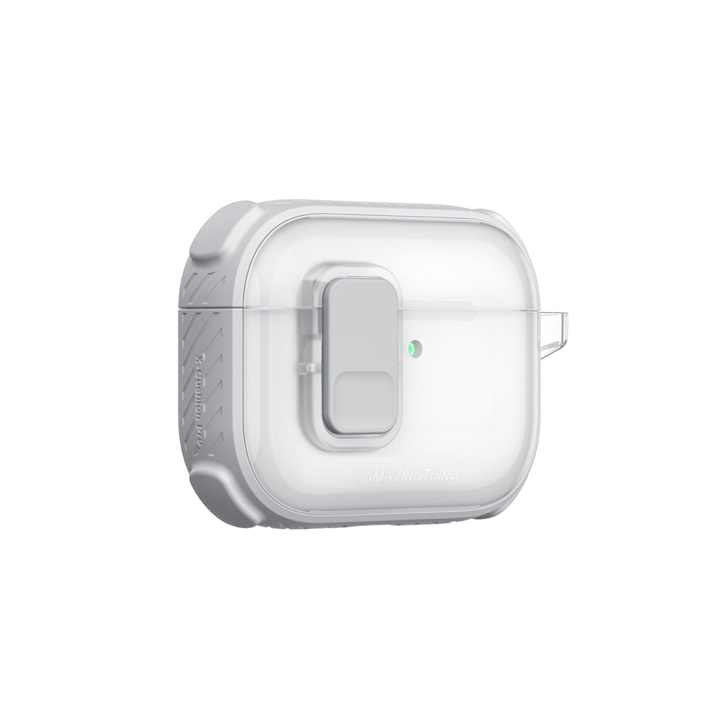 Skaidrus „AmazingThing Titan Pro Mag Case“, skirtas AirPods Pro 3 - White