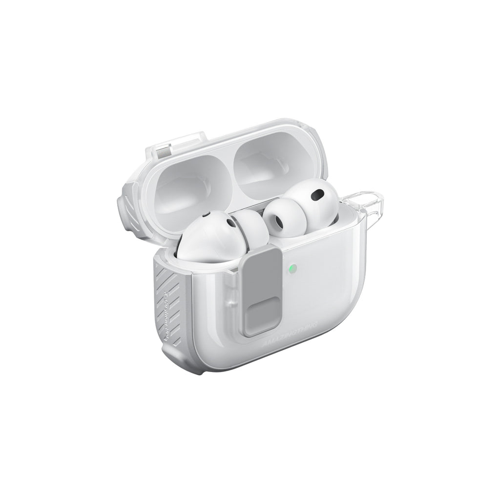 Skaidrus „AmazingThing Titan Pro Mag Case“, skirtas AirPods Pro 3 - White