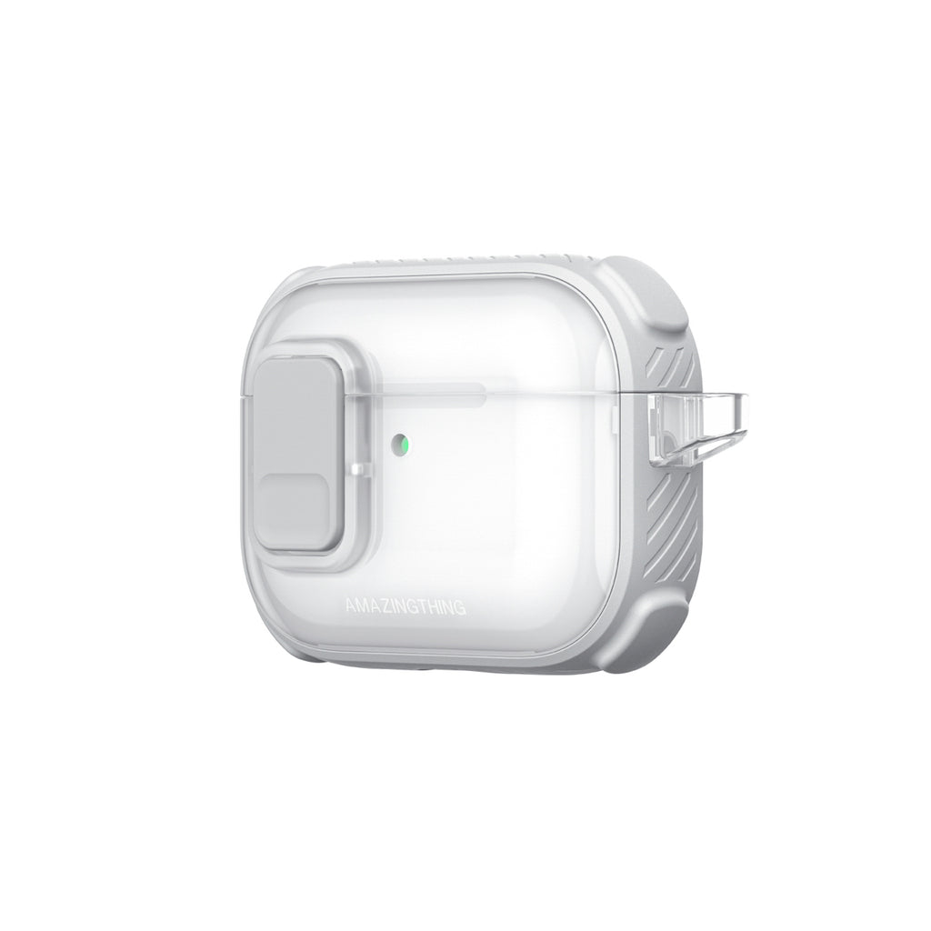Skaidrus „AmazingThing Titan Pro Mag Case“, skirtas AirPods Pro 3 - White