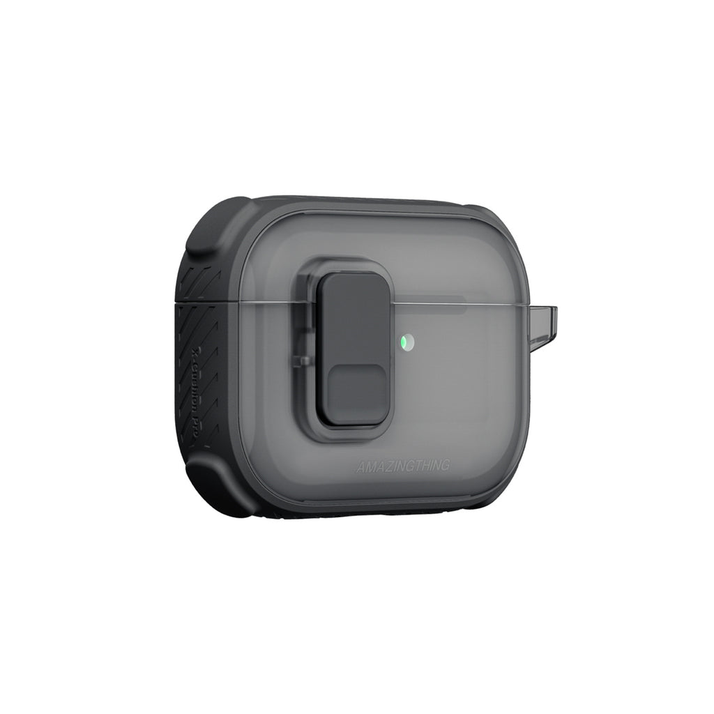 Skaidrus „AmazingThing Titan Pro Mag Case“, skirtas AirPods Pro 3 - Black