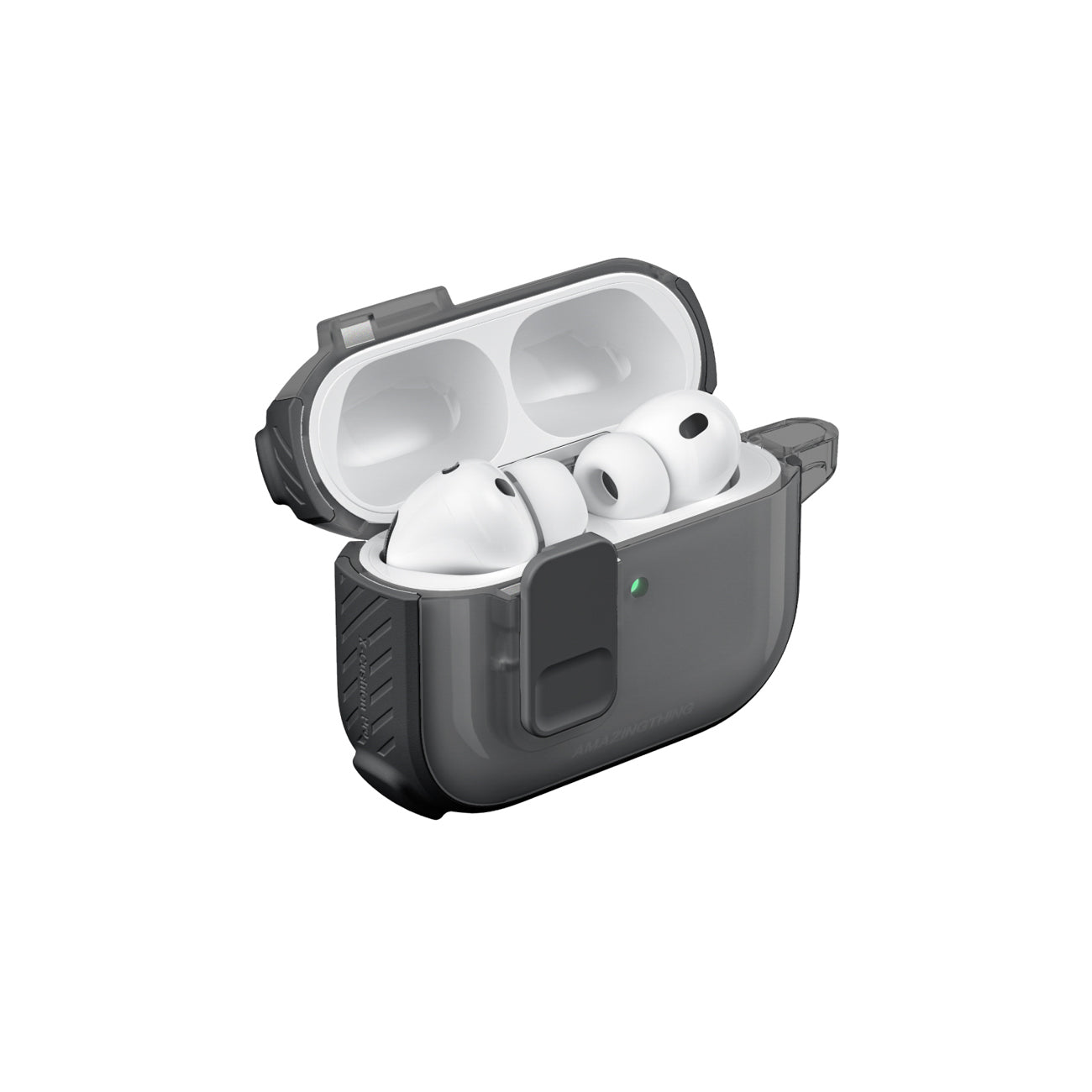 Skaidrus „AmazingThing Titan Pro Mag Case“, skirtas AirPods Pro 3 - Black