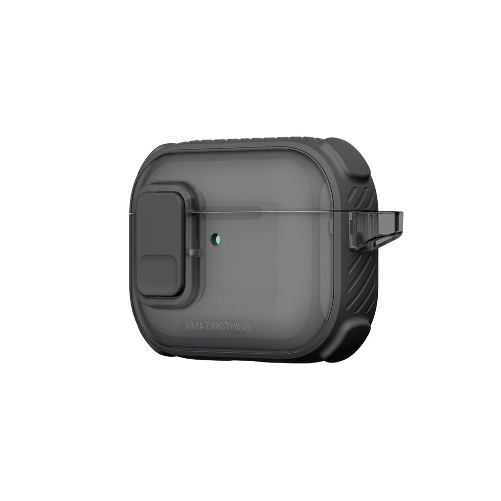 Skaidrus „AmazingThing Titan Pro Mag Case“, skirtas AirPods Pro 3 - Black