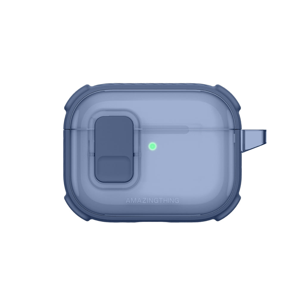 Skaidrus „AmazingThing Titan Pro Mag Case“, skirtas AirPods Pro 3 - Blue