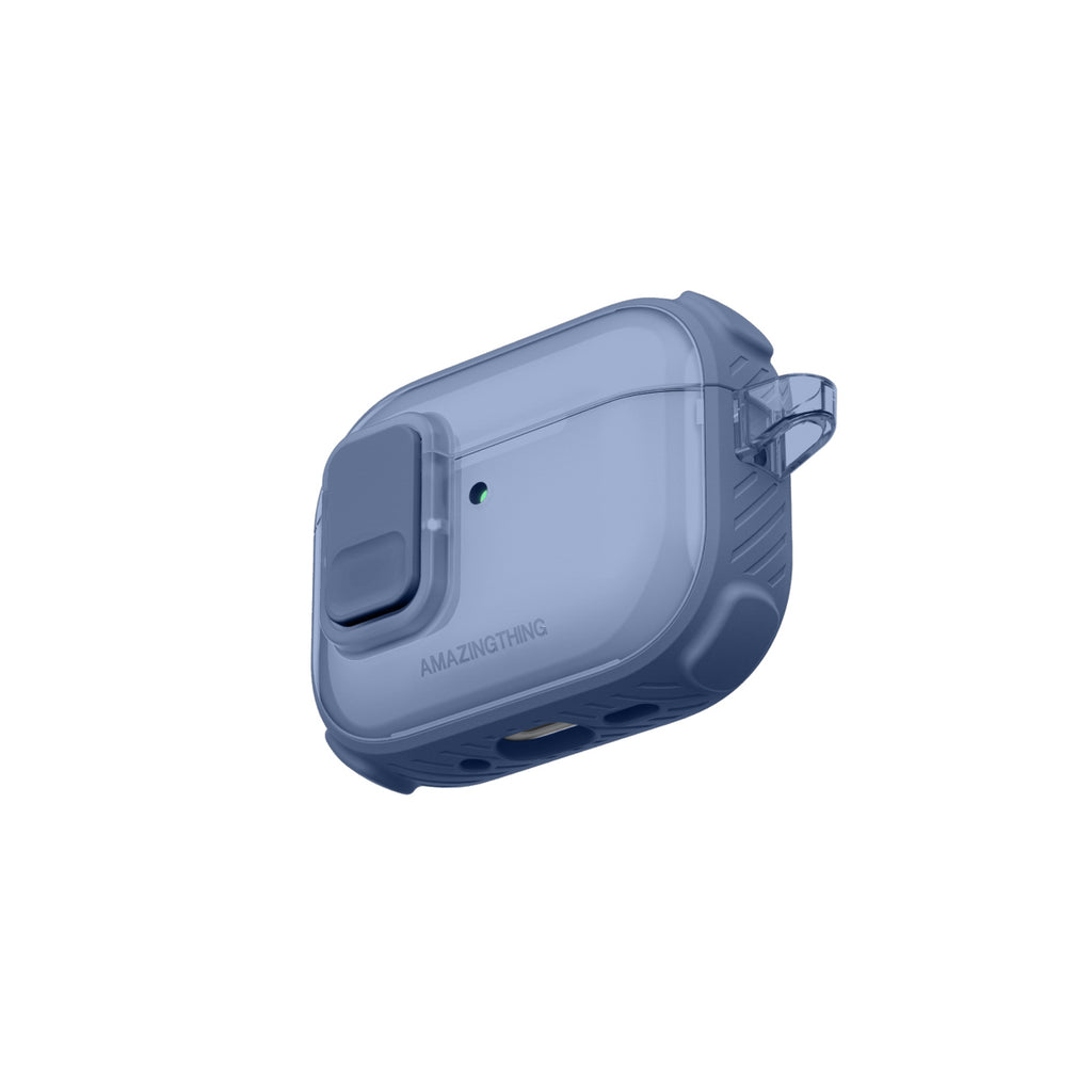 Skaidrus „AmazingThing Titan Pro Mag Case“, skirtas AirPods Pro 3 - Blue