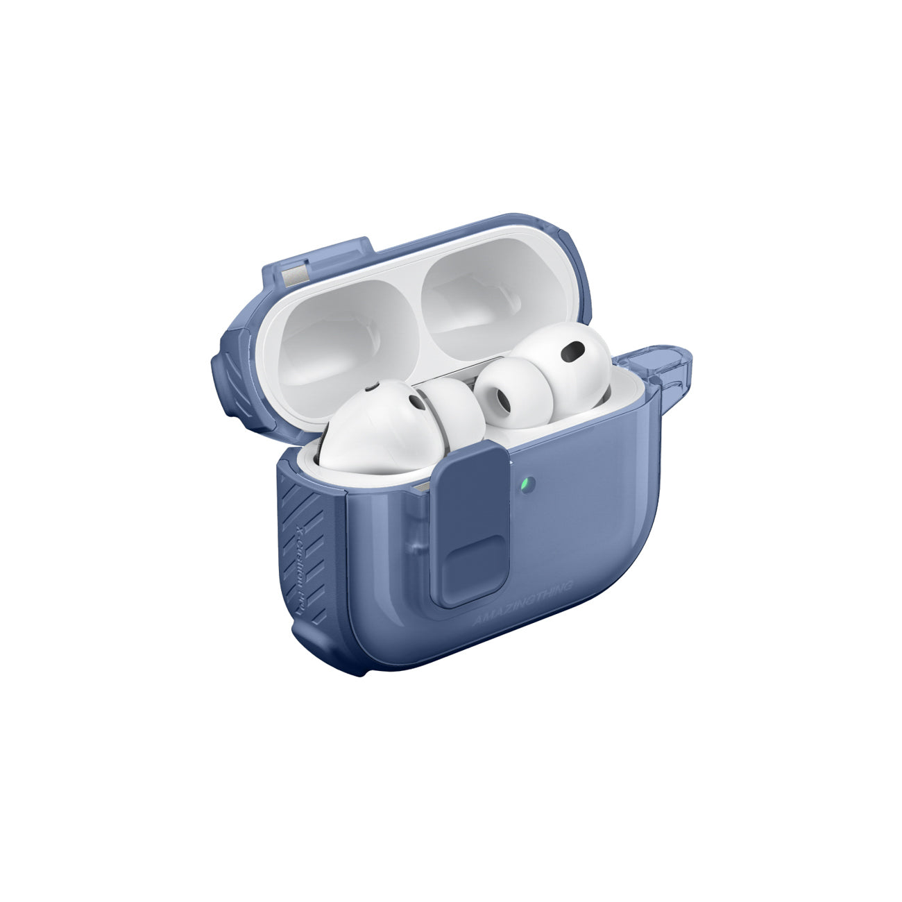 Skaidrus „AmazingThing Titan Pro Mag Case“, skirtas AirPods Pro 3 - Blue