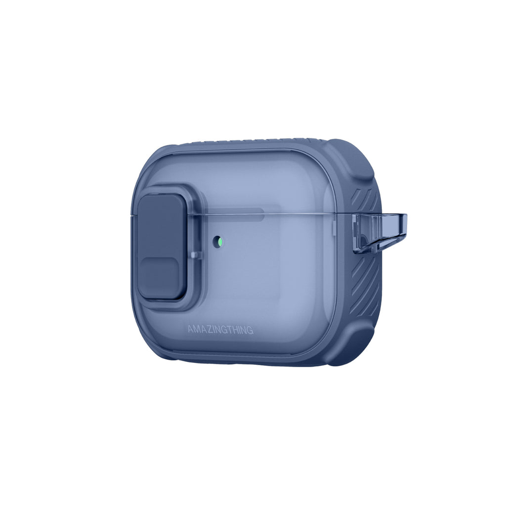 Skaidrus „AmazingThing Titan Pro Mag Case“, skirtas AirPods Pro 3 - Blue