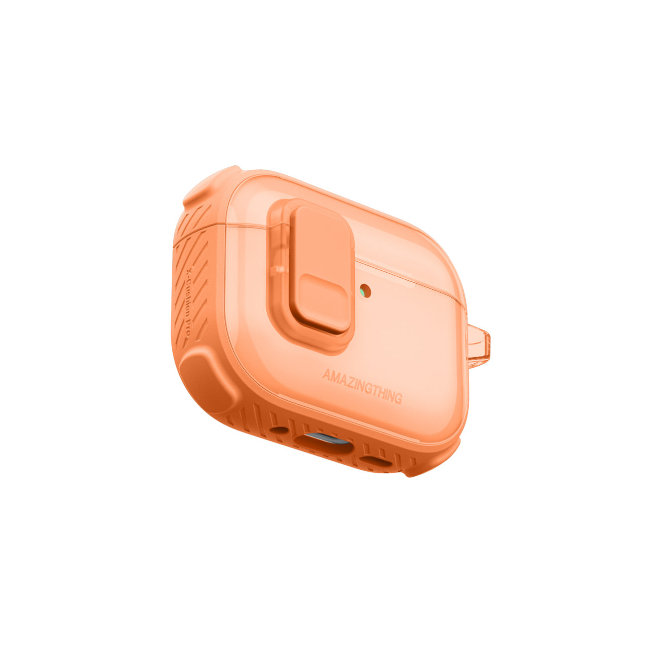 Skaidrus „AmazingThing Titan Pro Mag Case“, skirtas AirPods Pro 3 - Orange