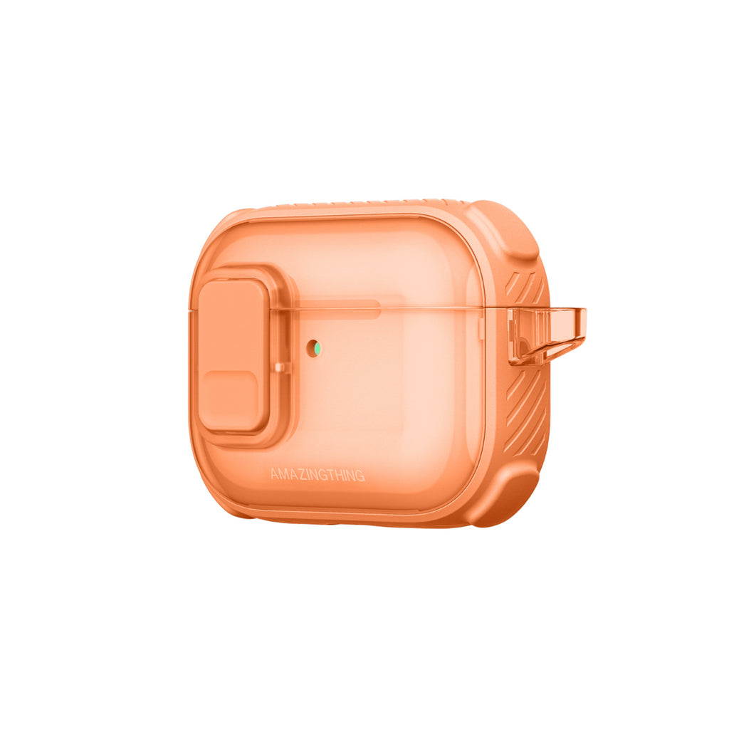 Skaidrus „AmazingThing Titan Pro Mag Case“, skirtas AirPods Pro 3 - Orange