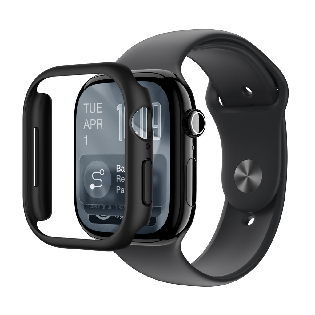„AmazingThing“ minimalus apsauginis dėklas, skirtas Apple Watch Series 11 46mm – juodas -- Apple Watch 11 (46 mm)
