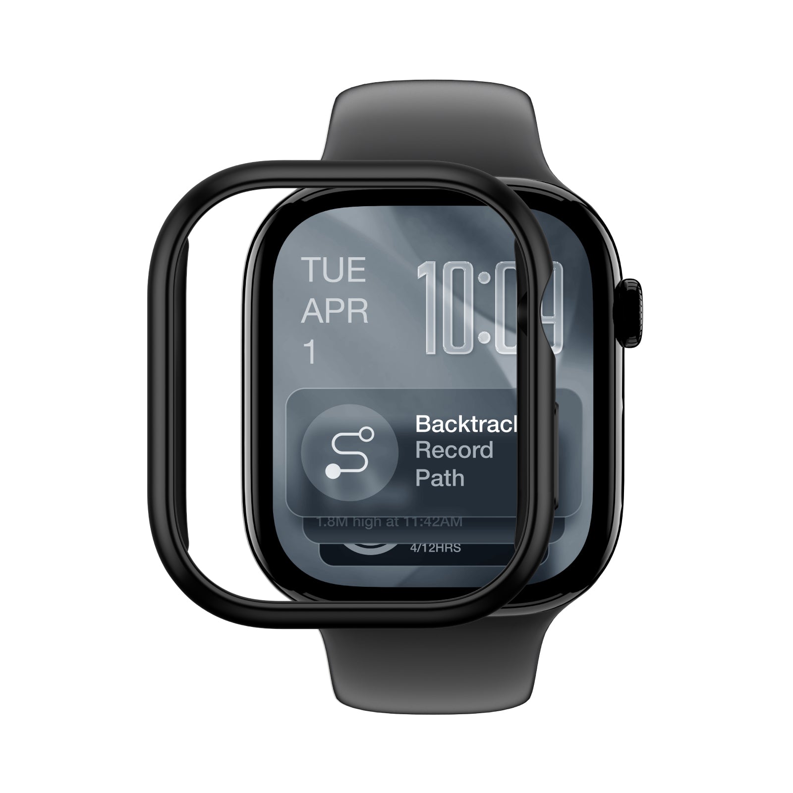 „AmazingThing“ minimalus apsauginis dėklas, skirtas Apple Watch Series 11 46mm – juodas -- Apple Watch 11 (46 mm)
