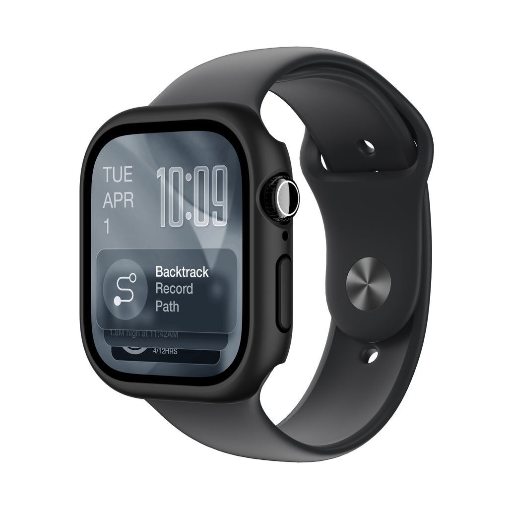 „AmazingThing“ minimalus apsauginis dėklas, skirtas Apple Watch Series 11 46mm – juodas -- Apple Watch 11 (46 mm)