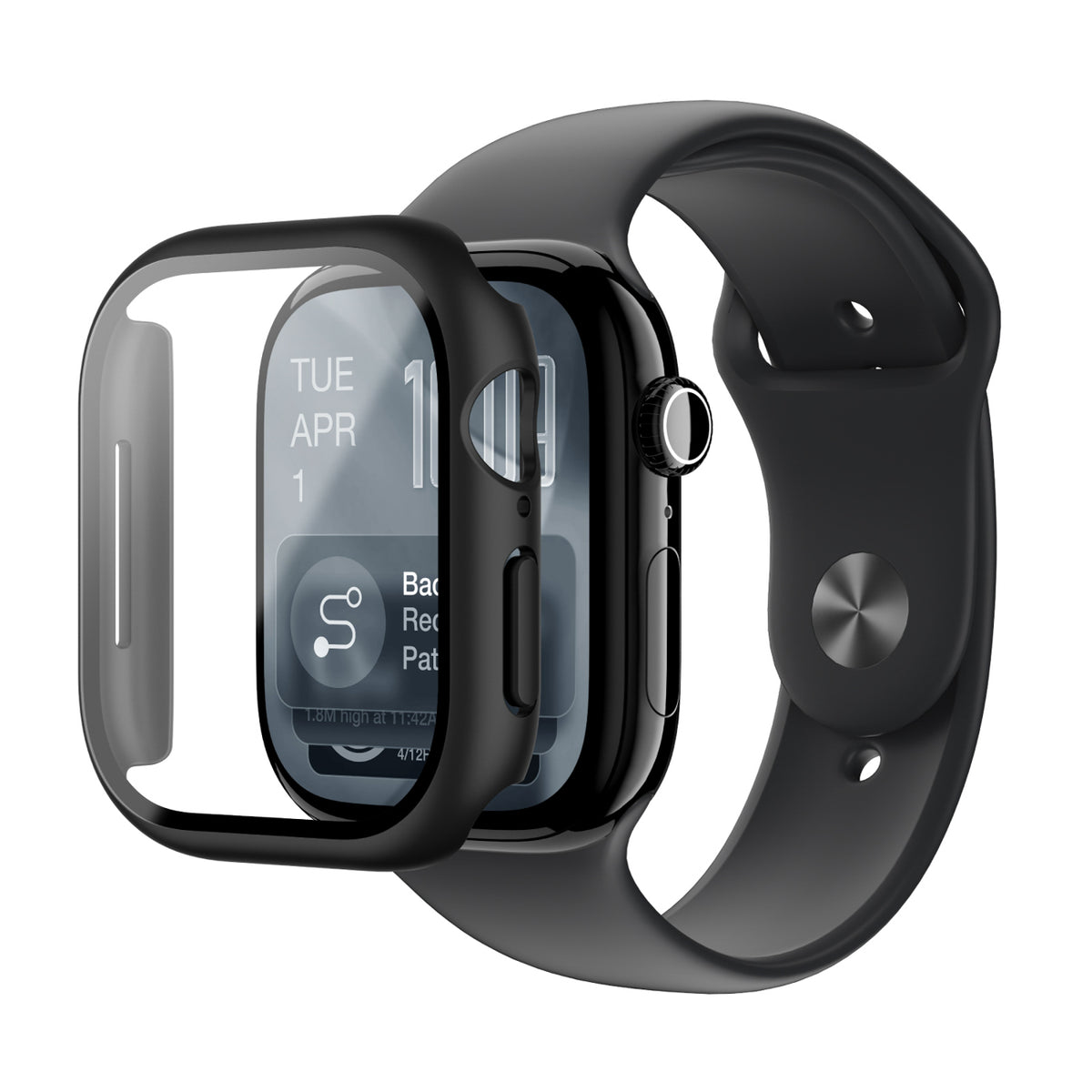 AmazingThing Radix FullGuard stiklas Apple Watch 42 mm juodas
