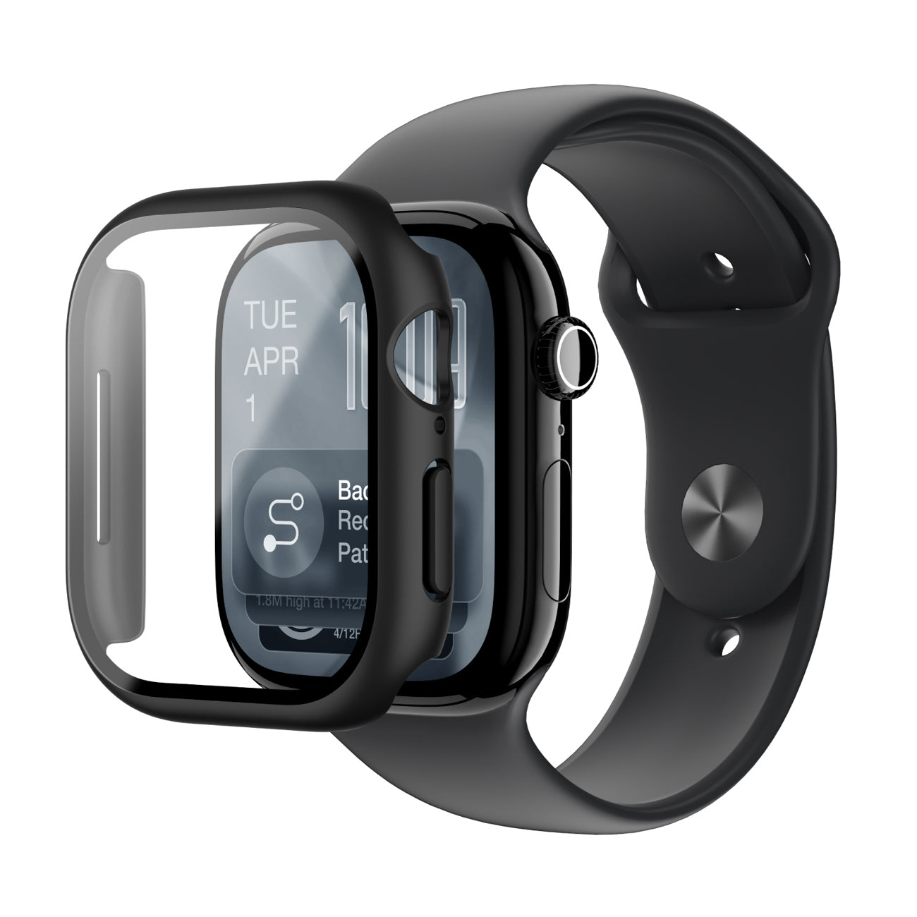 AmazingThing Radix FullGuard stiklas Apple Watch 42 mm juodas