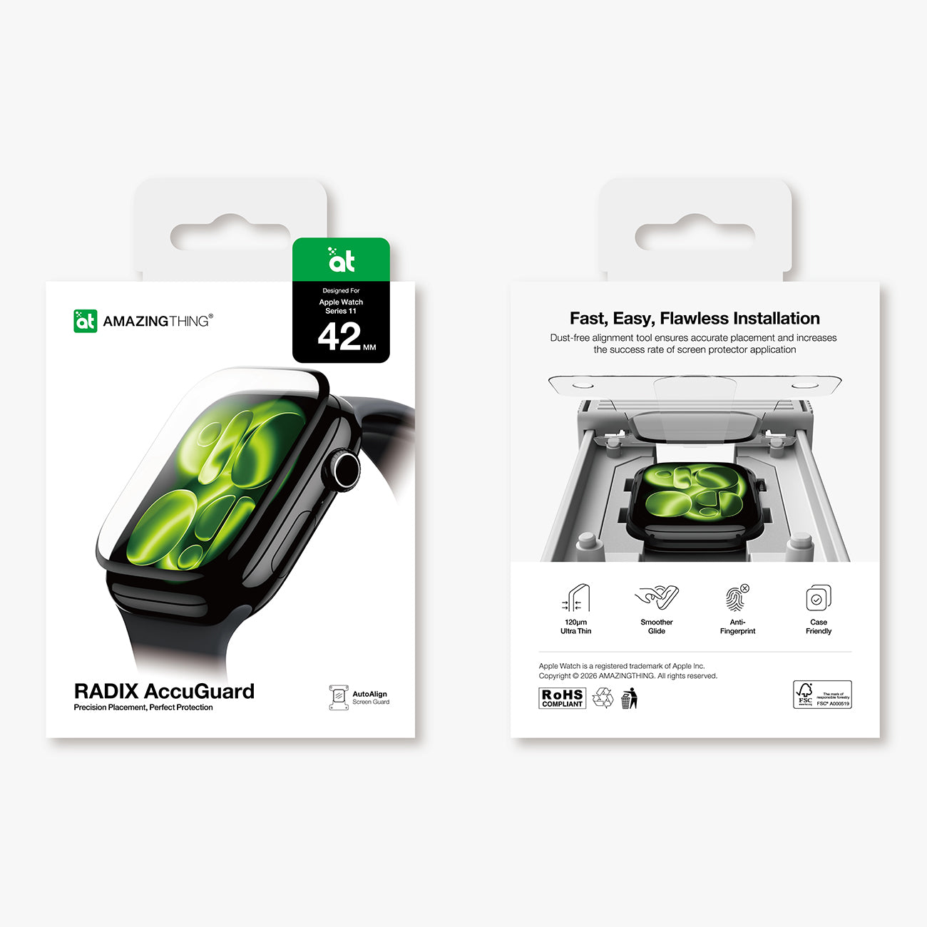AmazingThing Radix apsauginė folija, skirta Apple Watch Series 11 42 mm -- Apple Watch 11