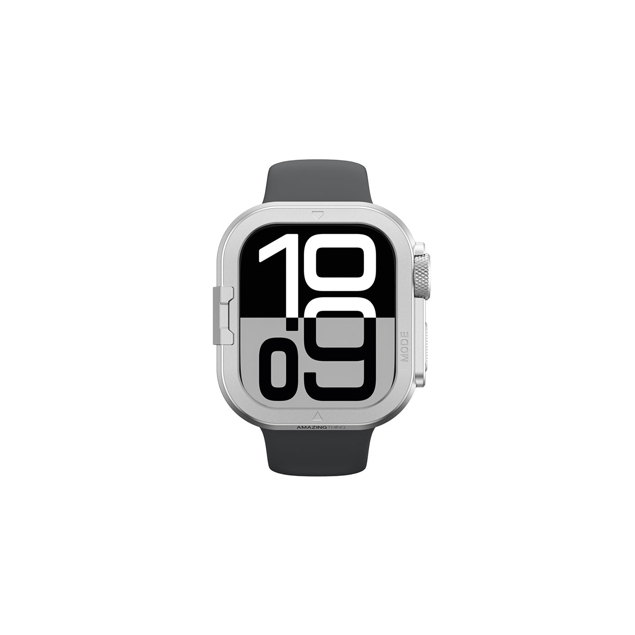 AmazingThing Titan Pro metalinis dėklas Apple Watch 11 46mm, aliuminis - sidabrinis -- Apple Watch 11