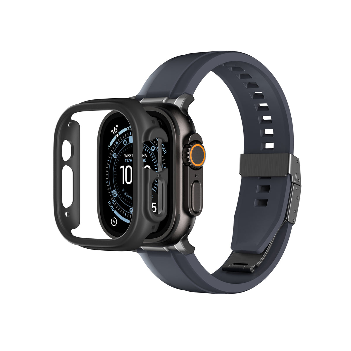 AmazingThing Minimal dėklas Apple Watch Ultra 3 49 mm – juodas -- Apple Watch Ultra 3 (49 mm)