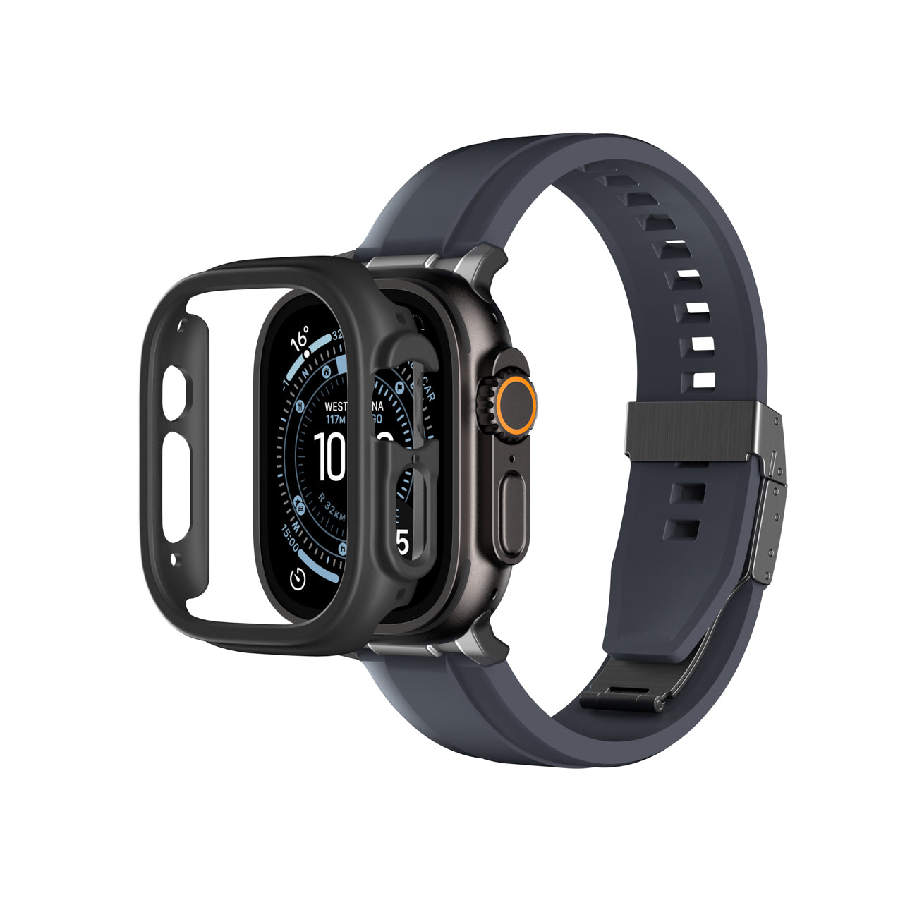 AmazingThing Minimal dėklas Apple Watch Ultra 3 49 mm – juodas -- Apple Watch Ultra 3 (49 mm)