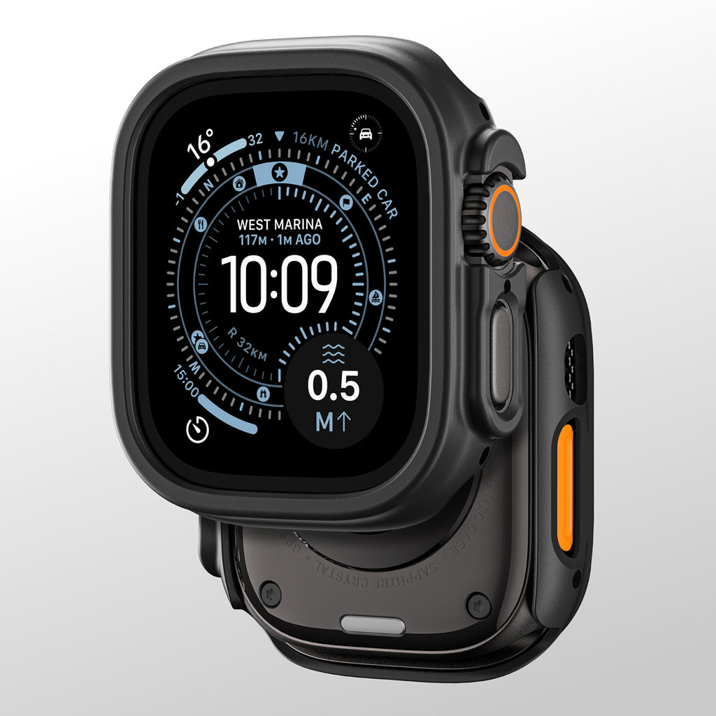 AmazingThing Minimal dėklas Apple Watch Ultra 3 49 mm – juodas -- Apple Watch Ultra 3 (49 mm)